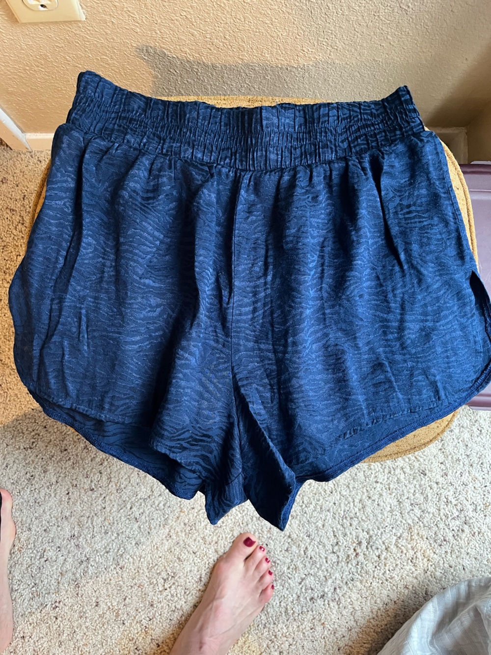 Victoria's Secret Dark Navy Textured Athletic Shorts